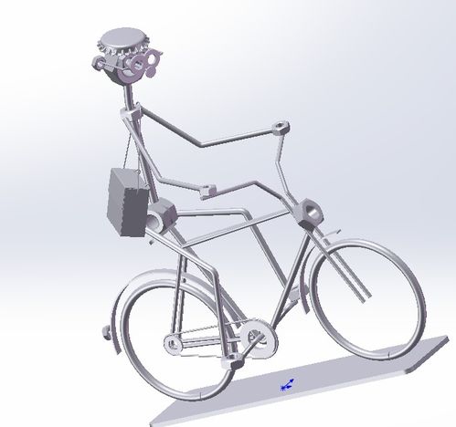 金屬自行車(chē)工藝品設(shè)計(jì)下載 2.57 mb,rar格式 三維模型